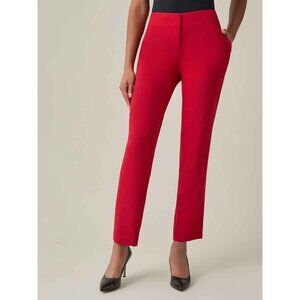 Kasper Womens Red Kate Classic Fit Straight-Leg Dress Pants Size 10